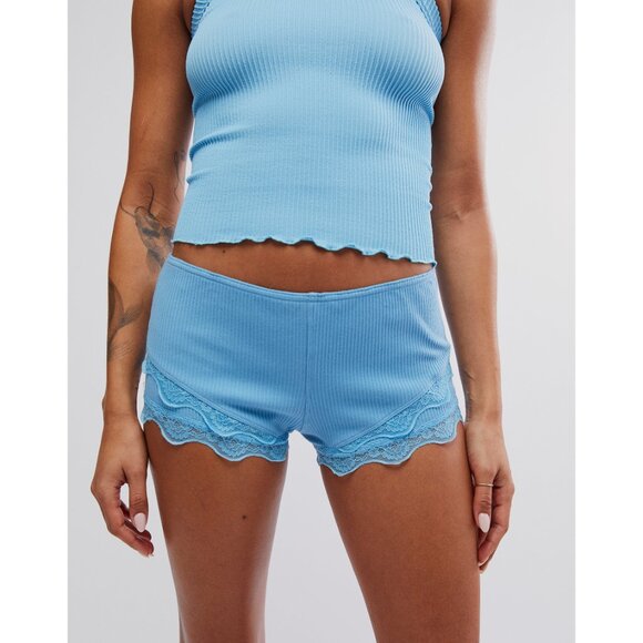 FREE PEOPLE Classic Twist Shorties / Air Blue - Picture 1 of 12